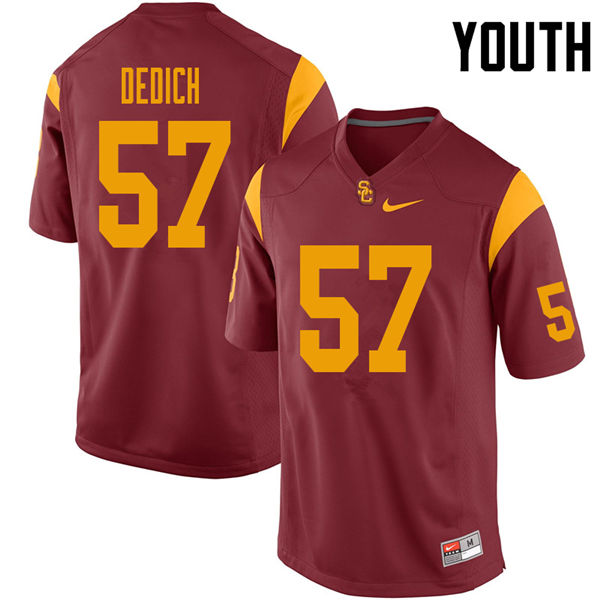 Youth #57 Justin Dedich USC Trojans College Football Jerseys Sale-Cardinal - Click Image to Close